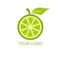 Green Lime Logo Icon Design Template. Vector isolated Illustration on white background Royalty Free Stock Photo